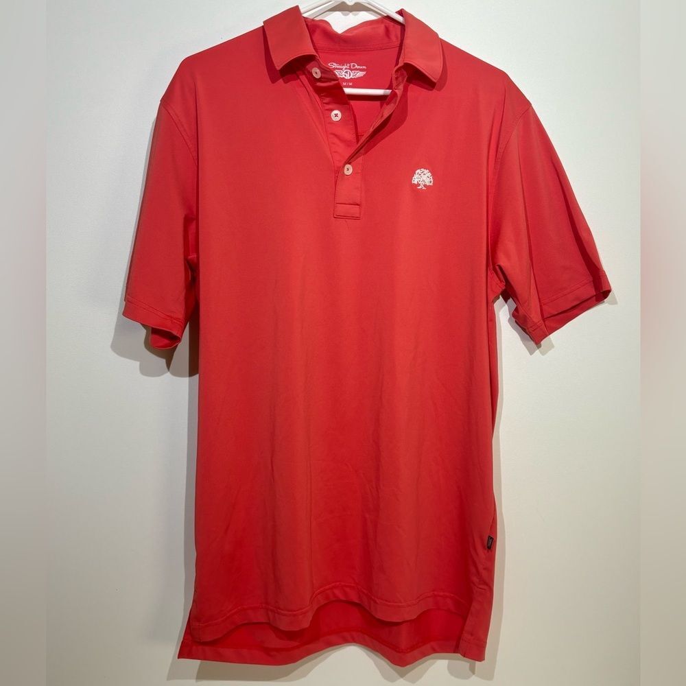 STRAIGHT DOWN Performance Tech Polo in Coral - M